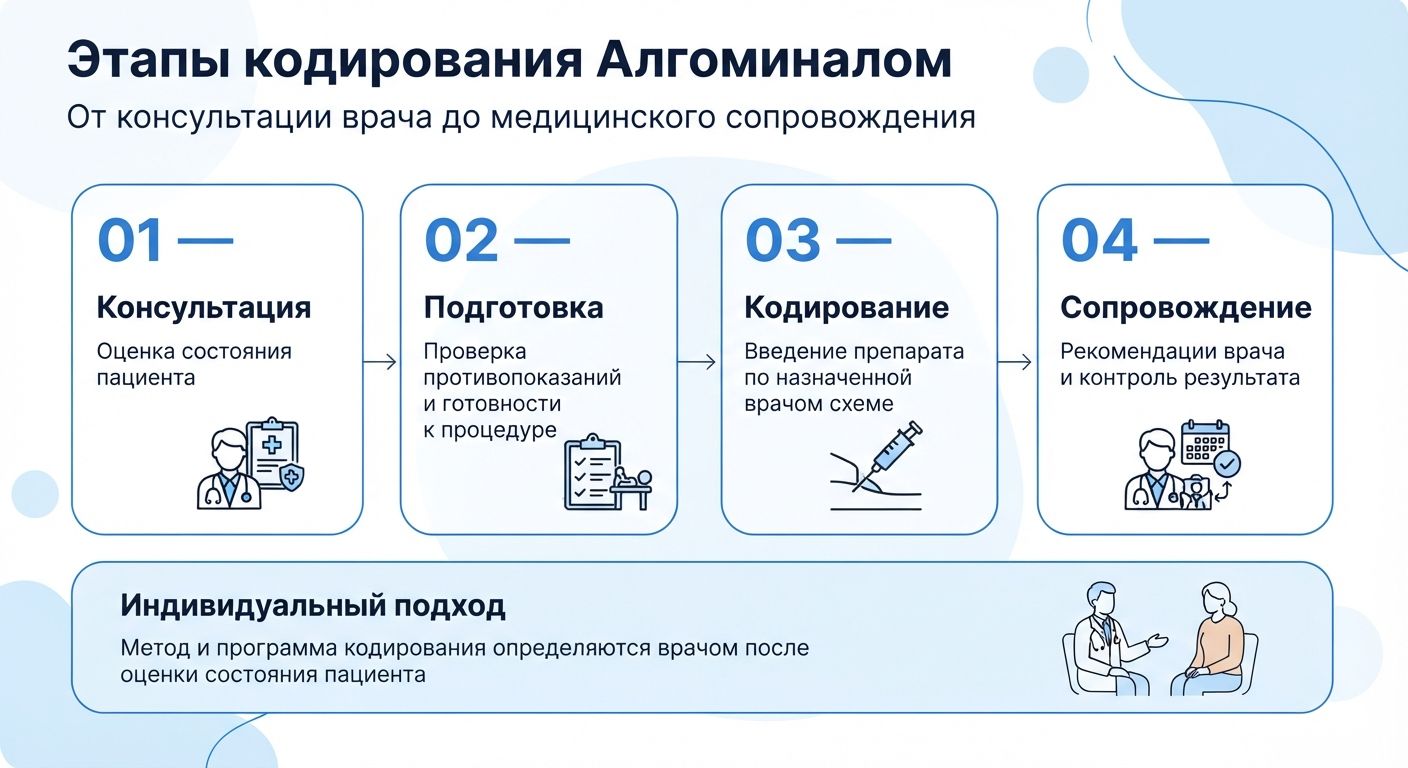 Кодирование препаратом «Алгоминал» в Лысьве инфографика