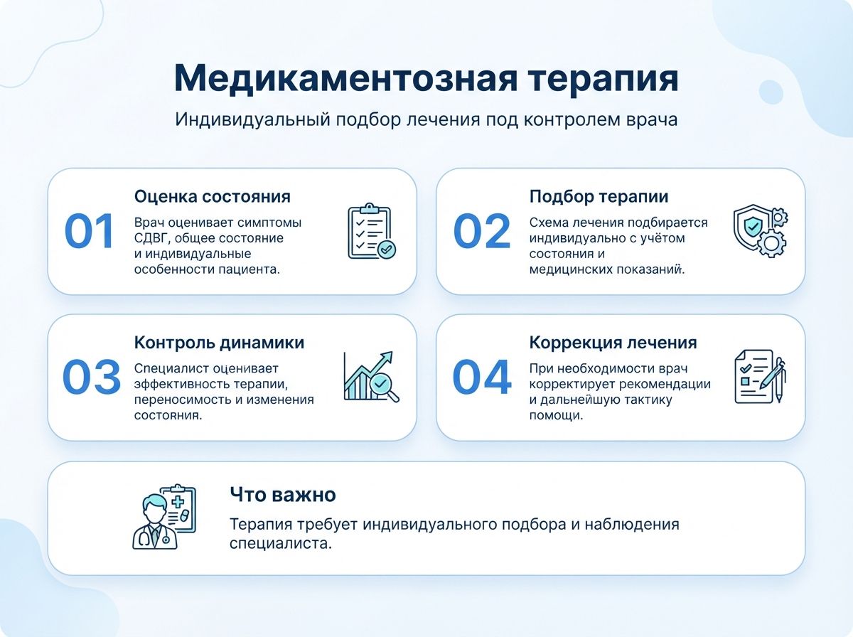 Лечение СДВГ в Лысьве у детей и взрослыхинфографика